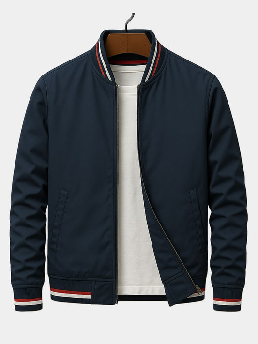 Oversized Zip-Up Bomber Jacket for Men