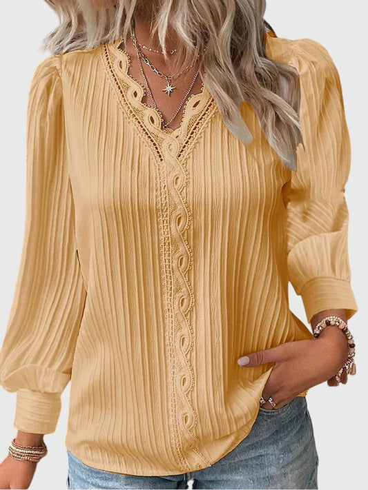 Pullover Blouse for Women - Yellow