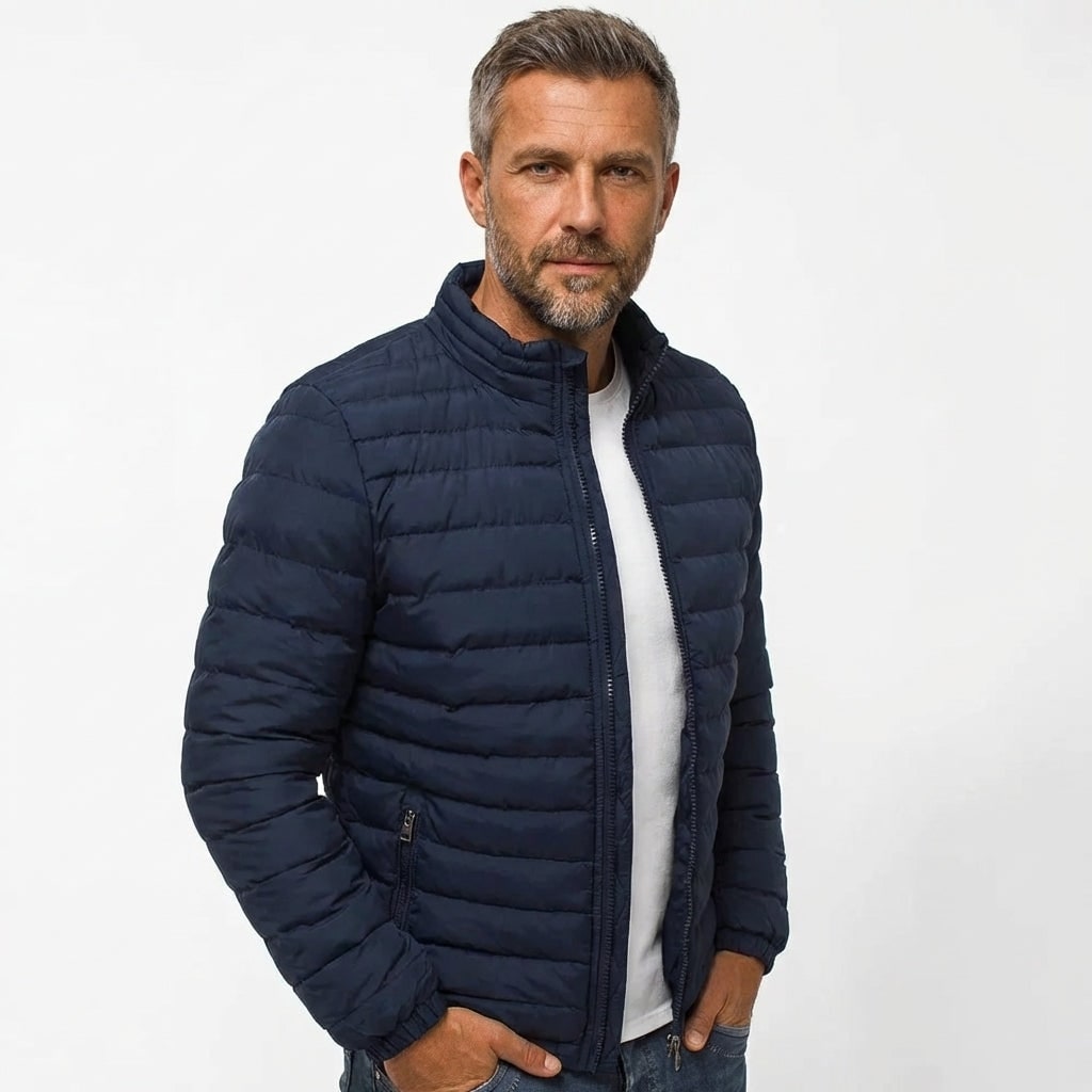 Quilted Padded Puffer Jacket for Men
