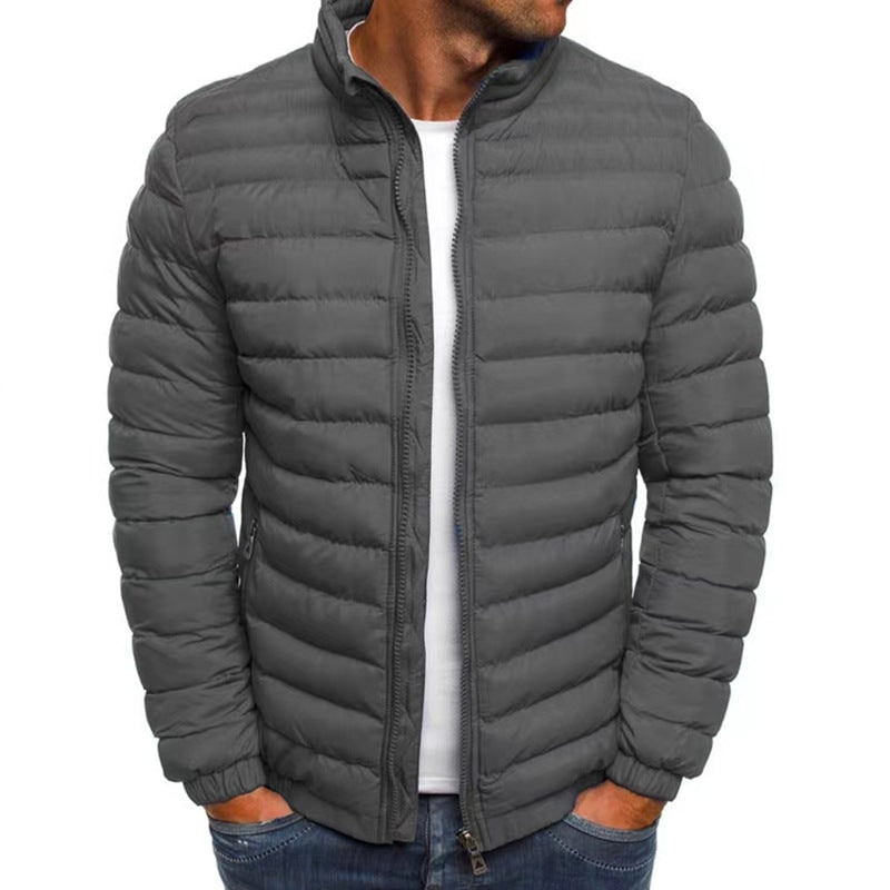 Quilted Padded Puffer Jacket for Men - Gris