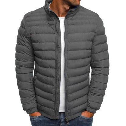 Quilted Padded Puffer Jacket for Men - Gris