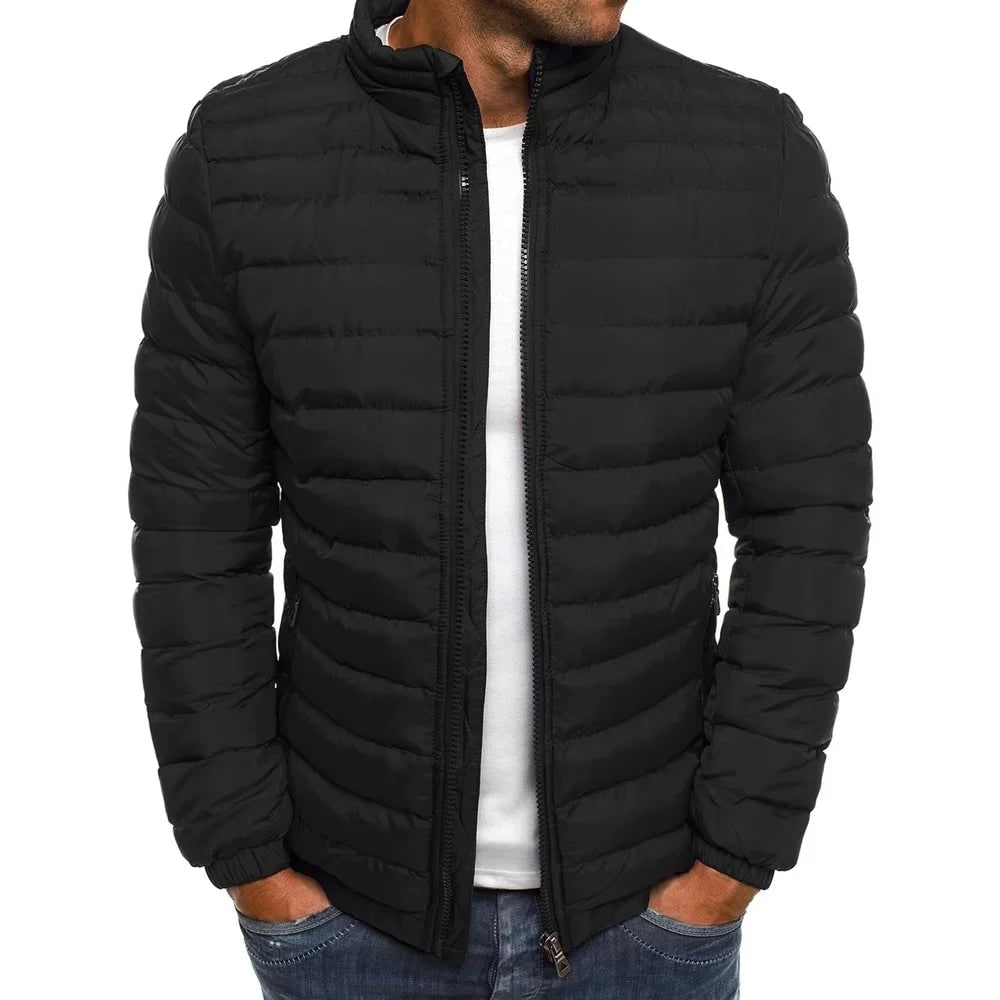 Quilted Padded Puffer Jacket for Men - Noir