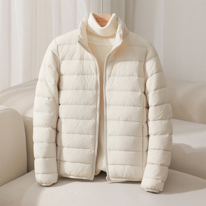 Quilted Puffer for Women - Beige