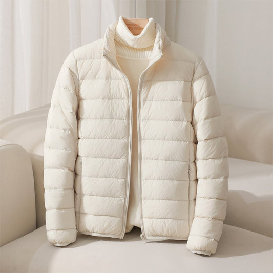 Quilted Puffer for Women - Beige