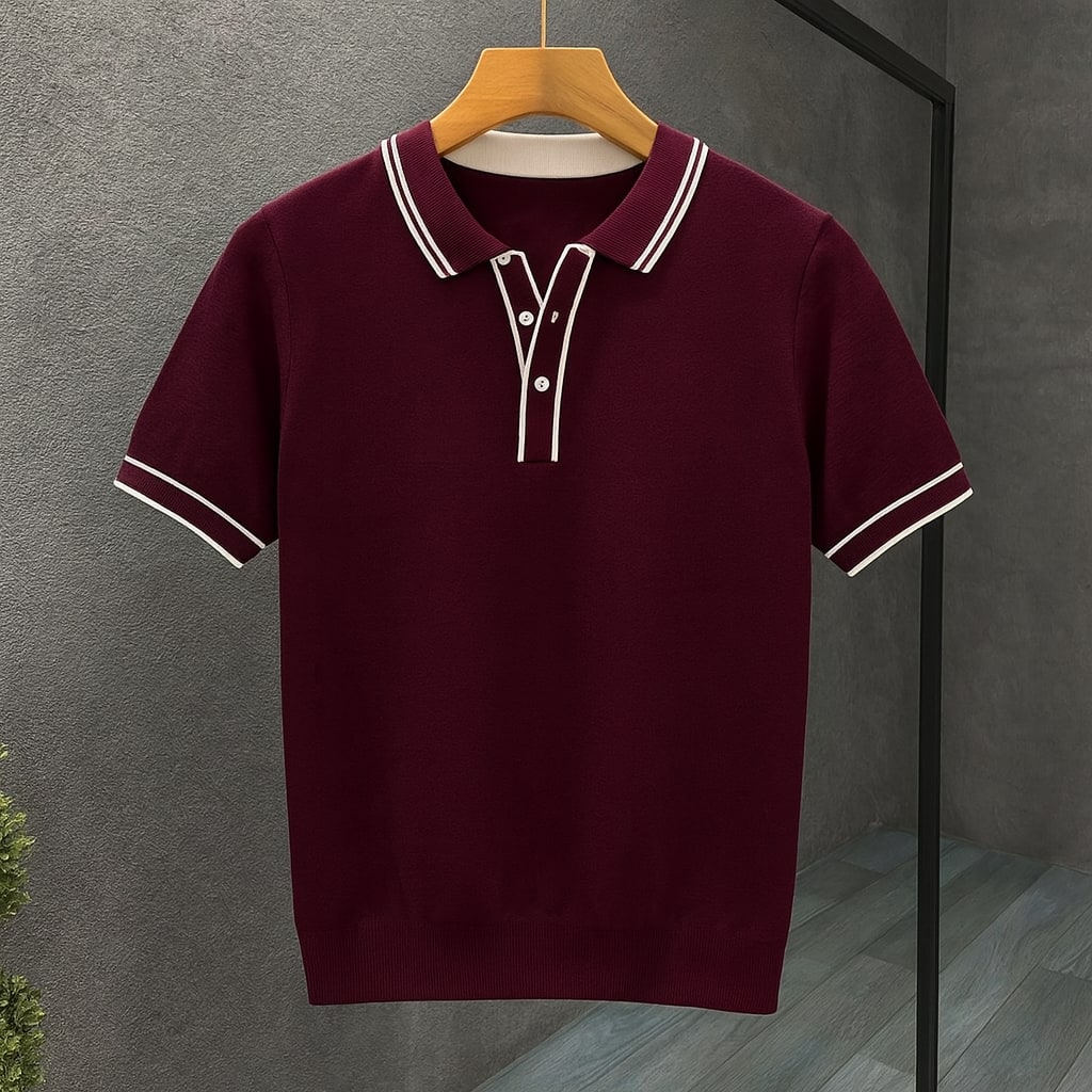 Ramsey Polo for Men - Wine Red