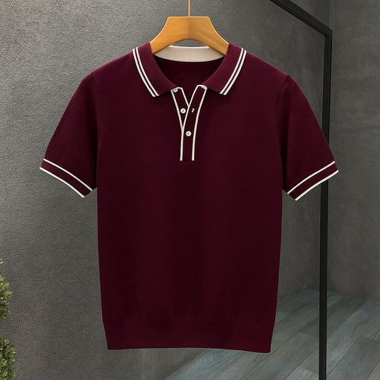 Ramsey Polo for Men - Wine Red