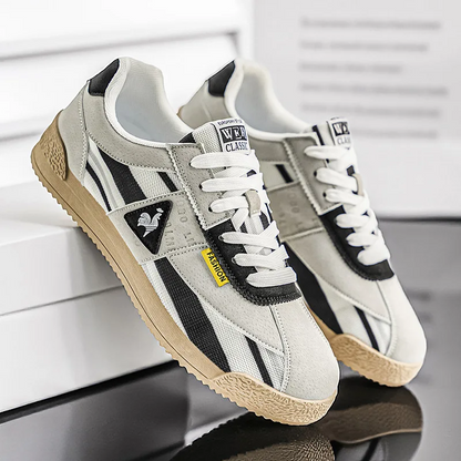 Retro Sneakers for Men - White Black