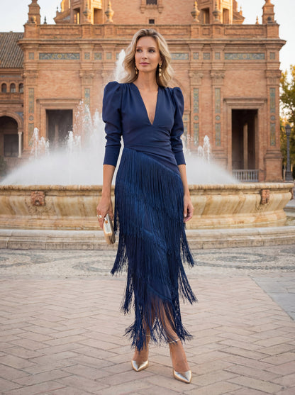 Round Dress - Blue