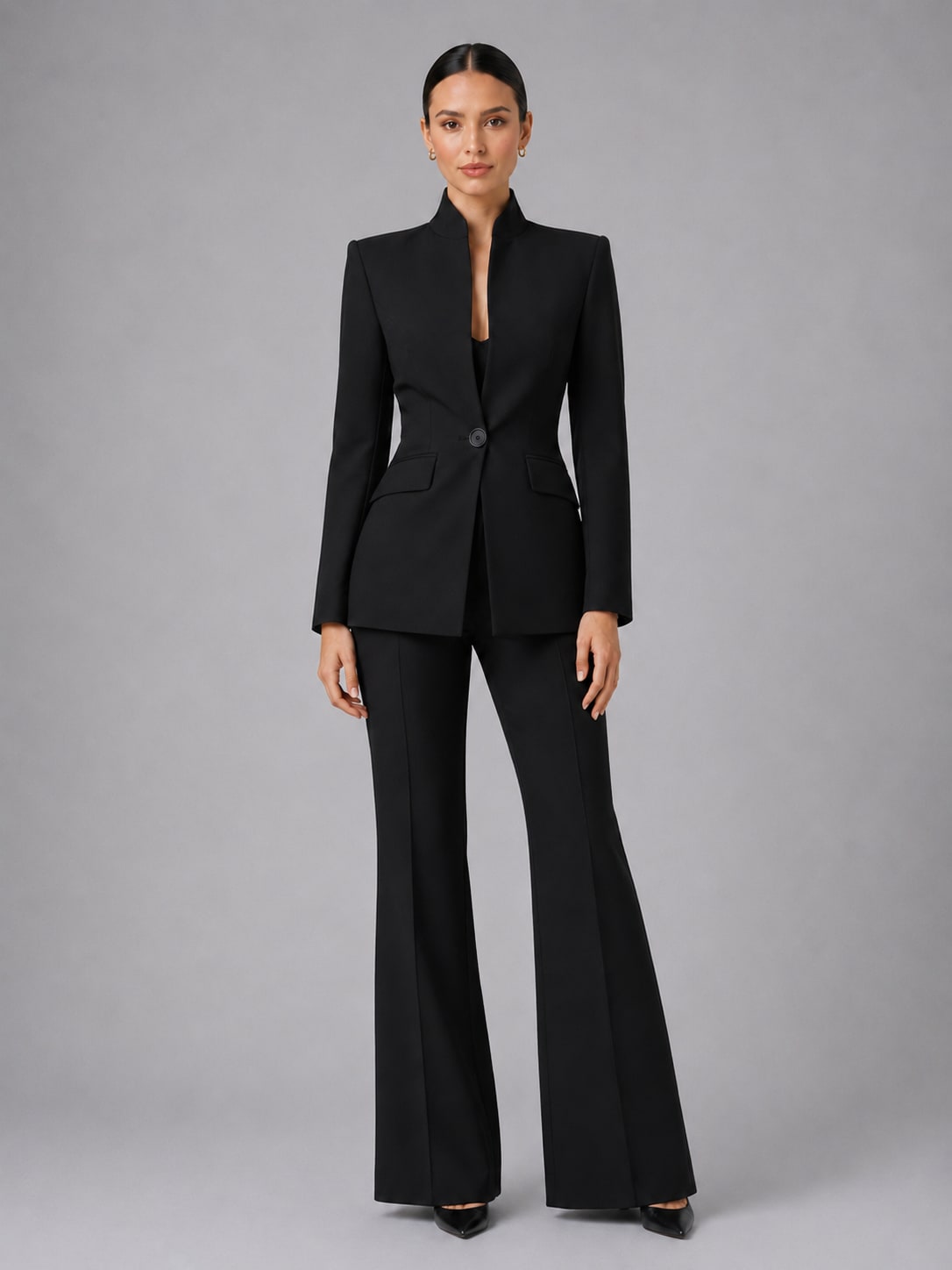 Tailored Suit Set for Women - Black