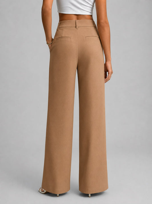 Women's High Waisted Wide Leg Trousers – Tailored Everyday Style