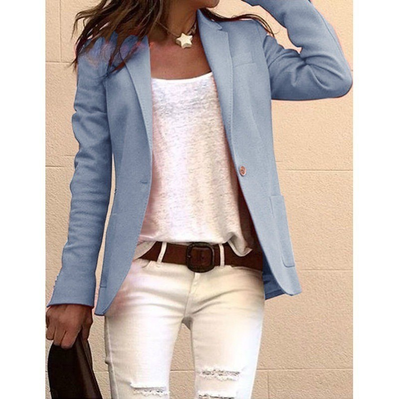 Women's Woven Blazer - Blue