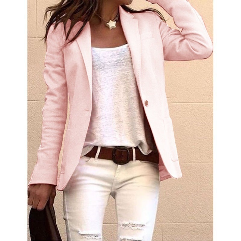 Women's Woven Blazer - Pink