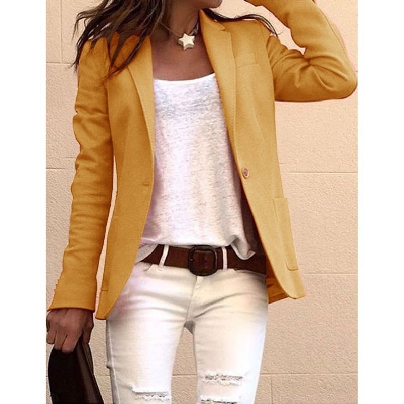 Women's Woven Blazer - Yellow