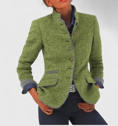 Wool Blazer for Women - Green