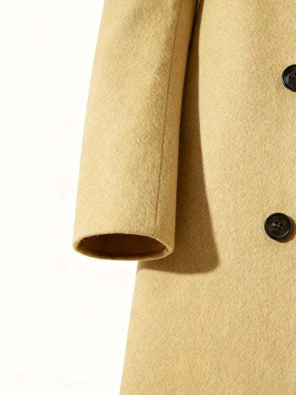 Wool-Blend Trench Coat for Men
