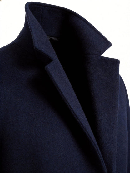Wool-Blend Trench Coat for Men
