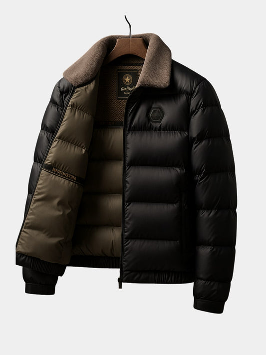 Wrap Zip-Up Puffer Jacket for Men