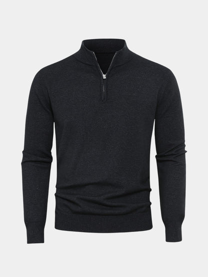 Zip-Up Longline Heritage Sweater