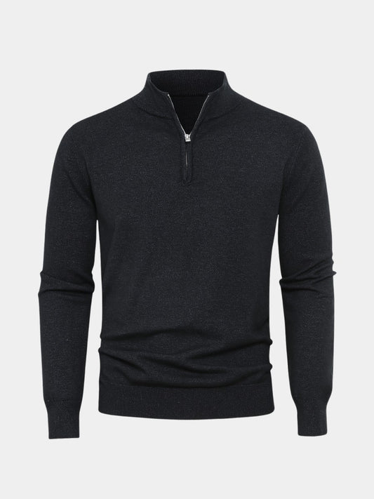 Zip-Up Longline Heritage Sweater