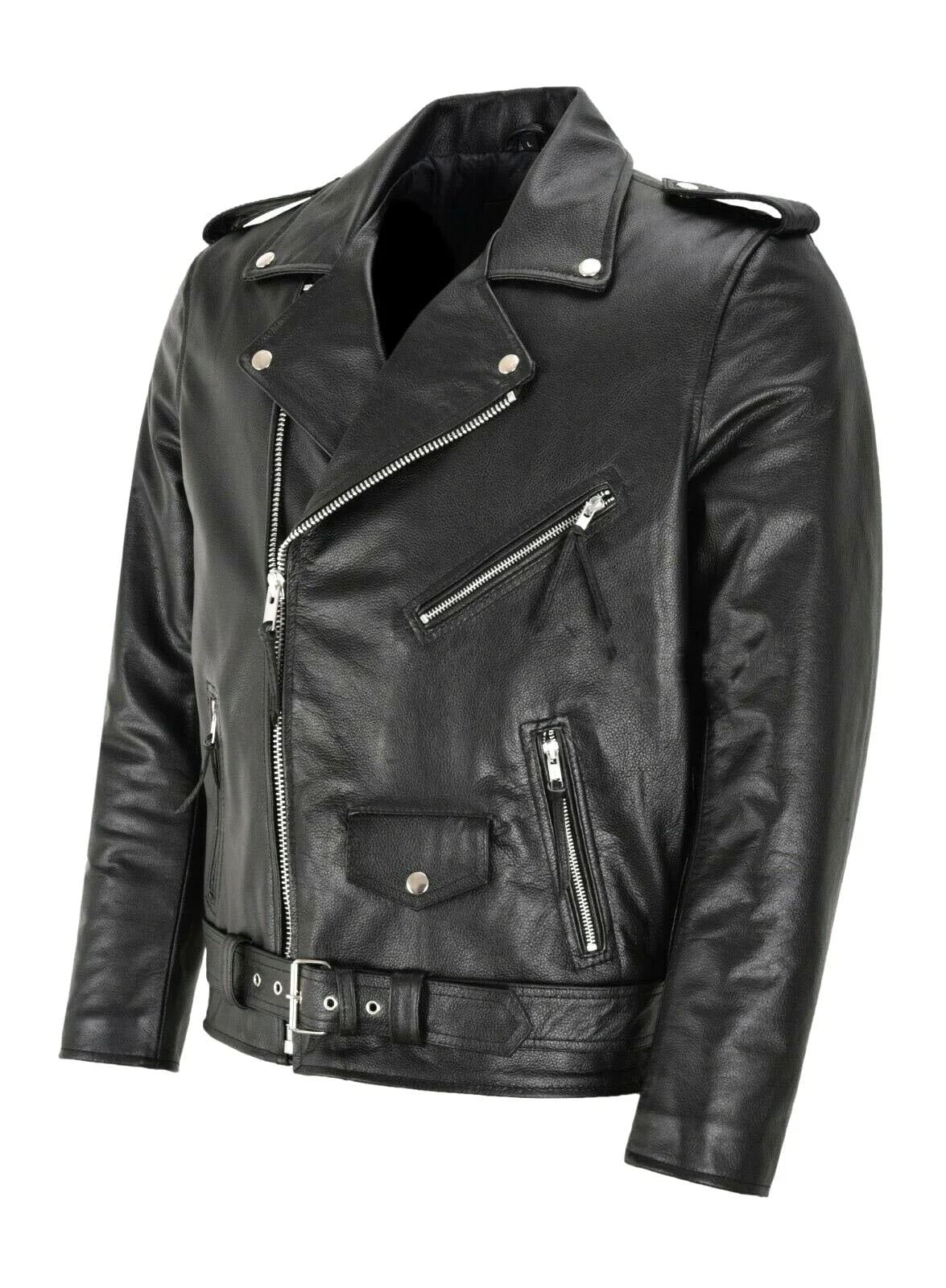 Zip-Up Timeless Leather Jacket